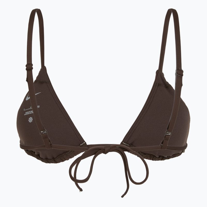 Plaukimo kostiumo viršus Nike Essential Triangle Bikini baroque brown 2