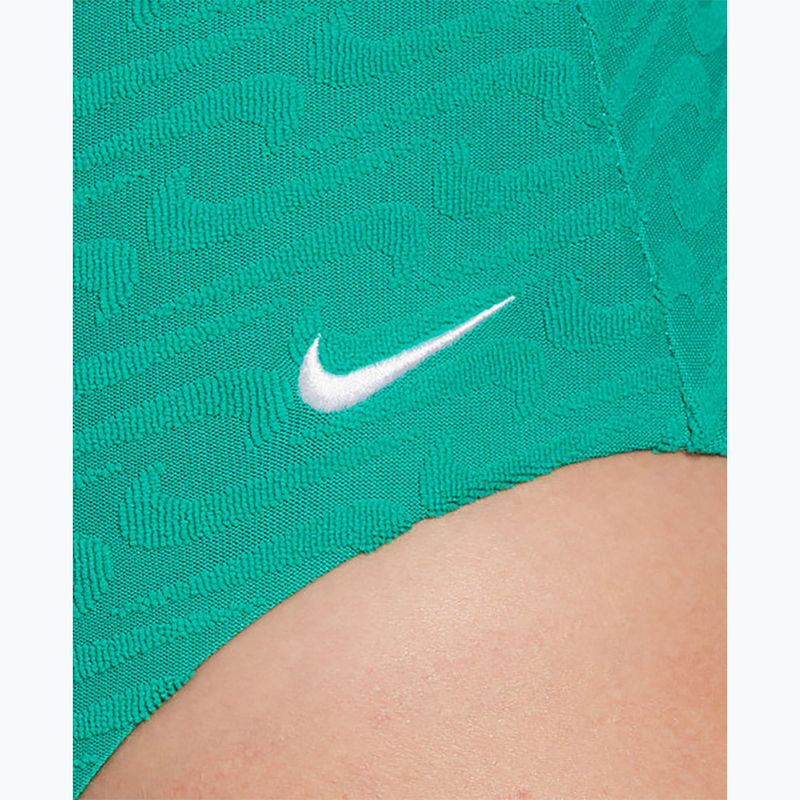 Moteriškas vientisas plaukimo kostiumas Nike Swoosh Link Y-Back stadium green 4