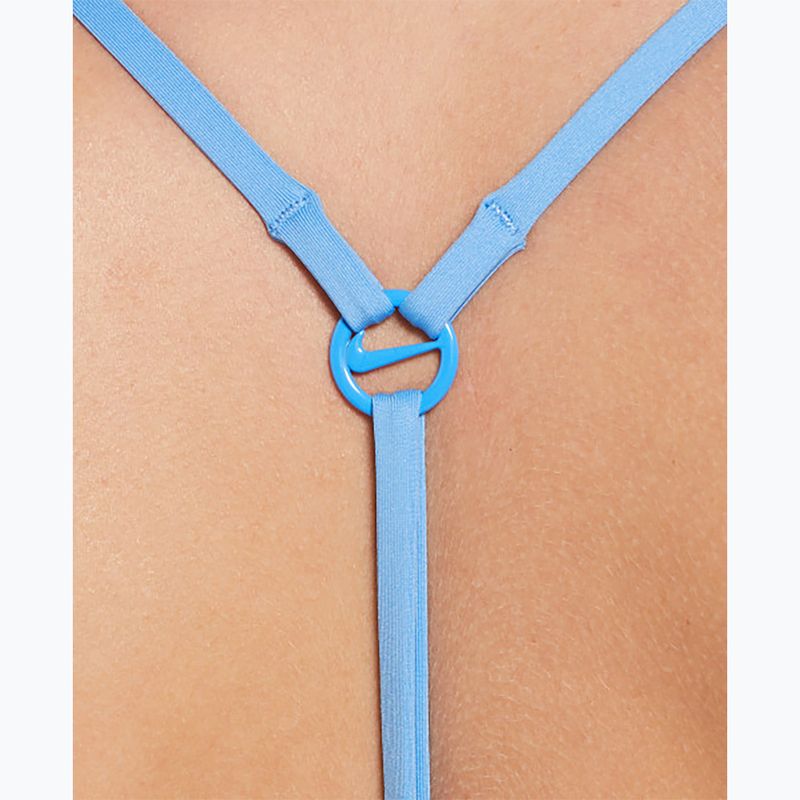 Moteriškas vientisas plaukimo kostiumas Nike Swoosh Link Y-Back university blue 5
