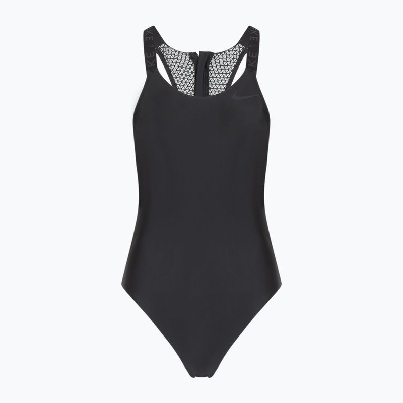 Moteriškas vientisas plaukimo kostiumas Nike Hydralock Fusion Racerback black