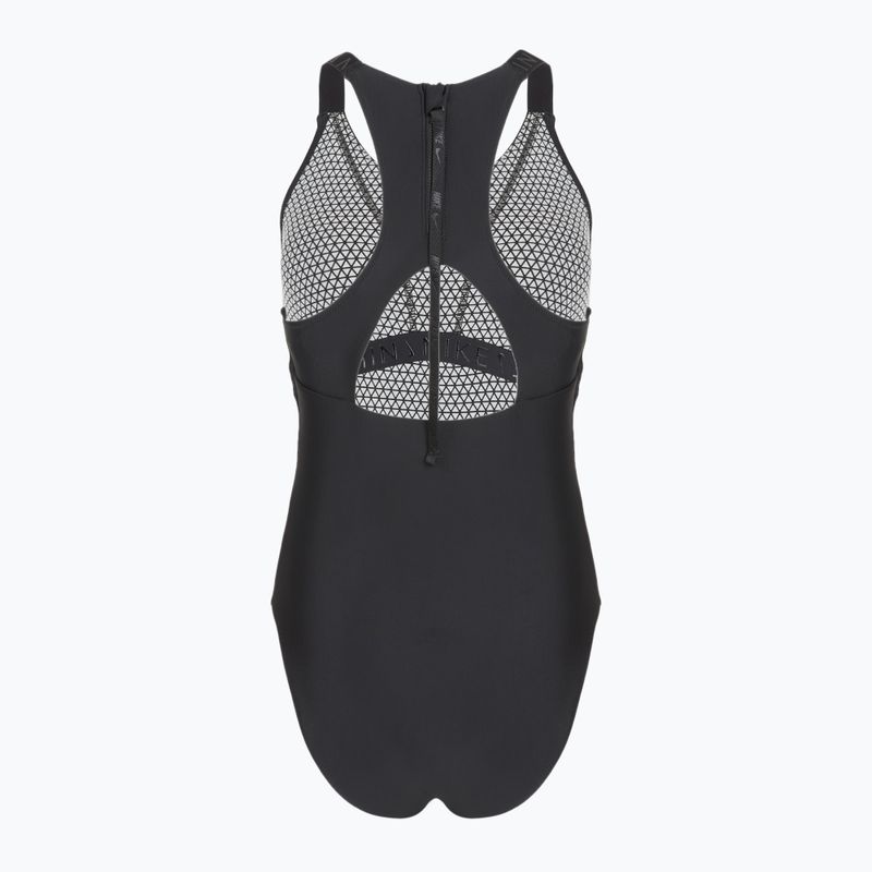 Moteriškas vientisas plaukimo kostiumas Nike Hydralock Fusion Racerback black 2