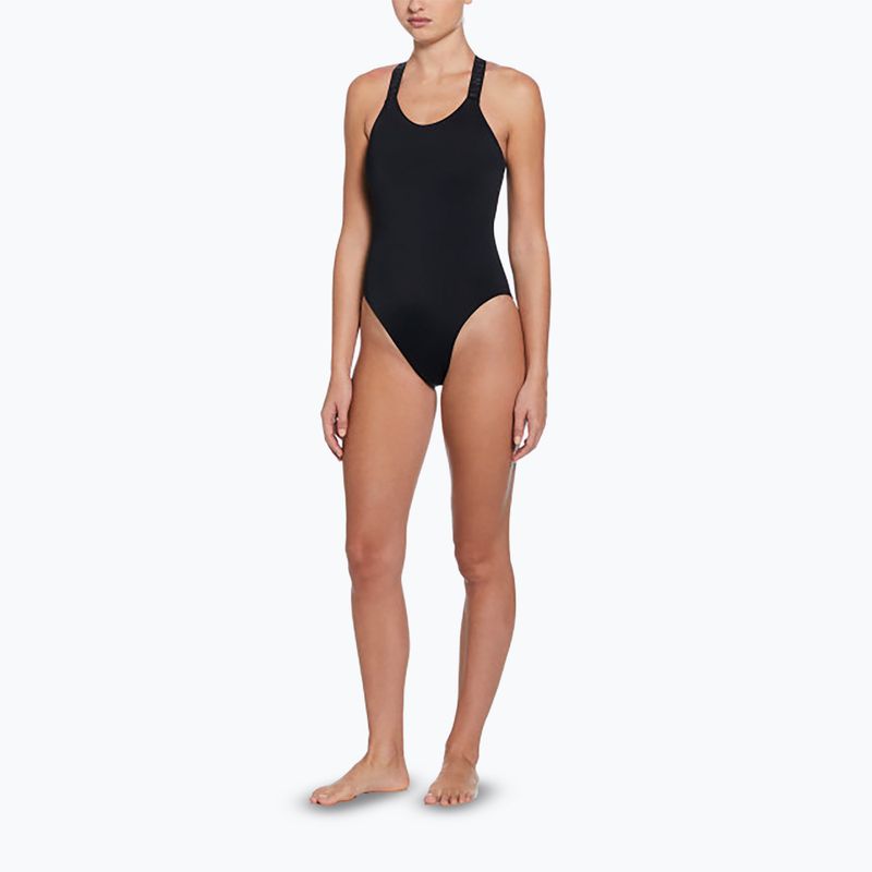 Moteriškas vientisas plaukimo kostiumas Nike Hydralock Fusion Racerback black 2