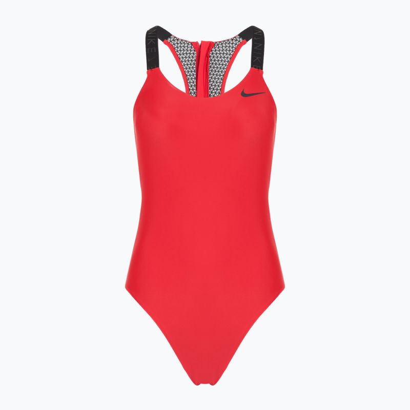 Moteriškas vientisas plaukimo kostiumas Nike Hydralock Fusion university red
