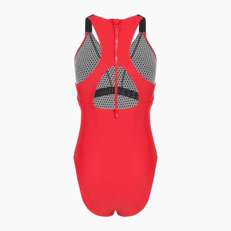 Moteriškas vientisas plaukimo kostiumas Nike Hydralock Fusion university red 2