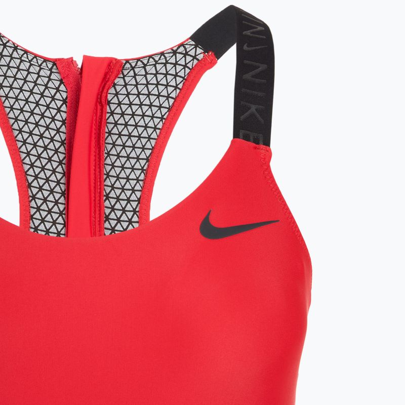 Moteriškas vientisas plaukimo kostiumas Nike Hydralock Fusion university red 3