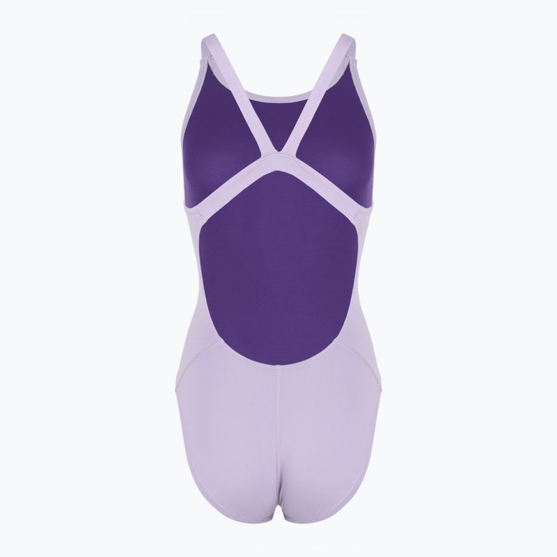 Moteriškas vientisas plaukimo kostiumas Nike Hydrastrong Solid Fastback hydrangeas 2