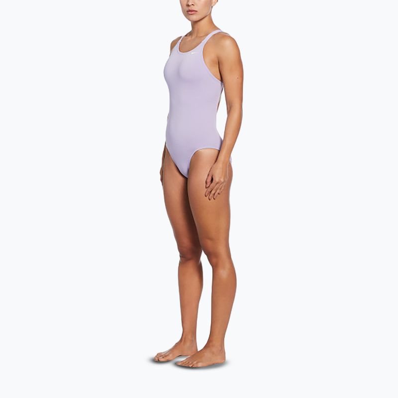 Moteriškas vientisas plaukimo kostiumas Nike Hydrastrong Solid Fastback hydrangeas 2
