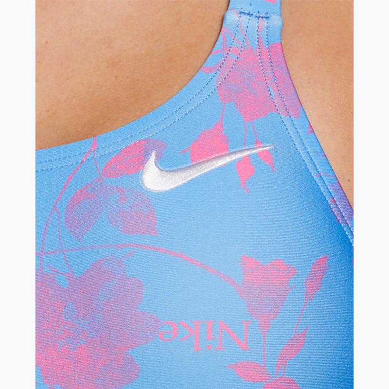 Vientisas moteriškas plaukimo kostiumas Nike Hydrastrong Fastback university blue 4