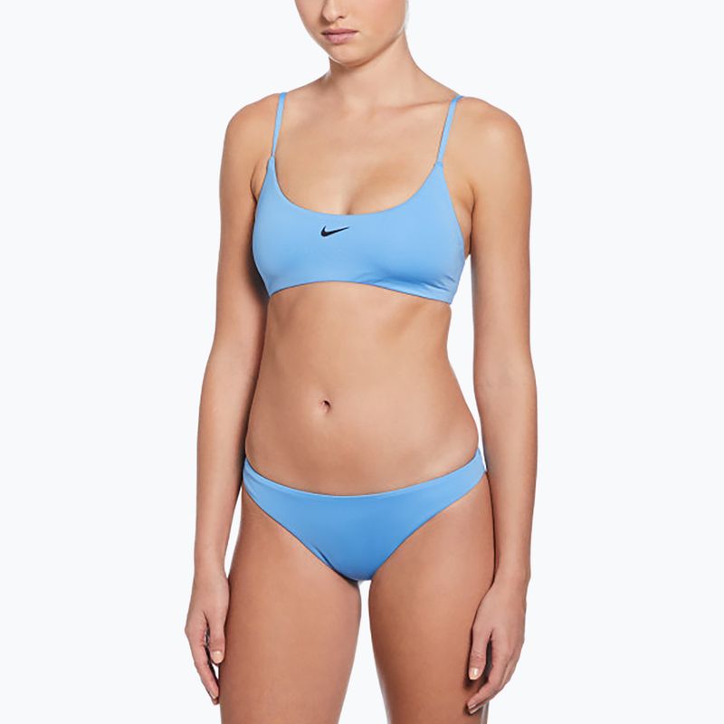 Moteriškas dviejų dalių plaukimo kostiumas Nike Essential Bralette Bikini university blue