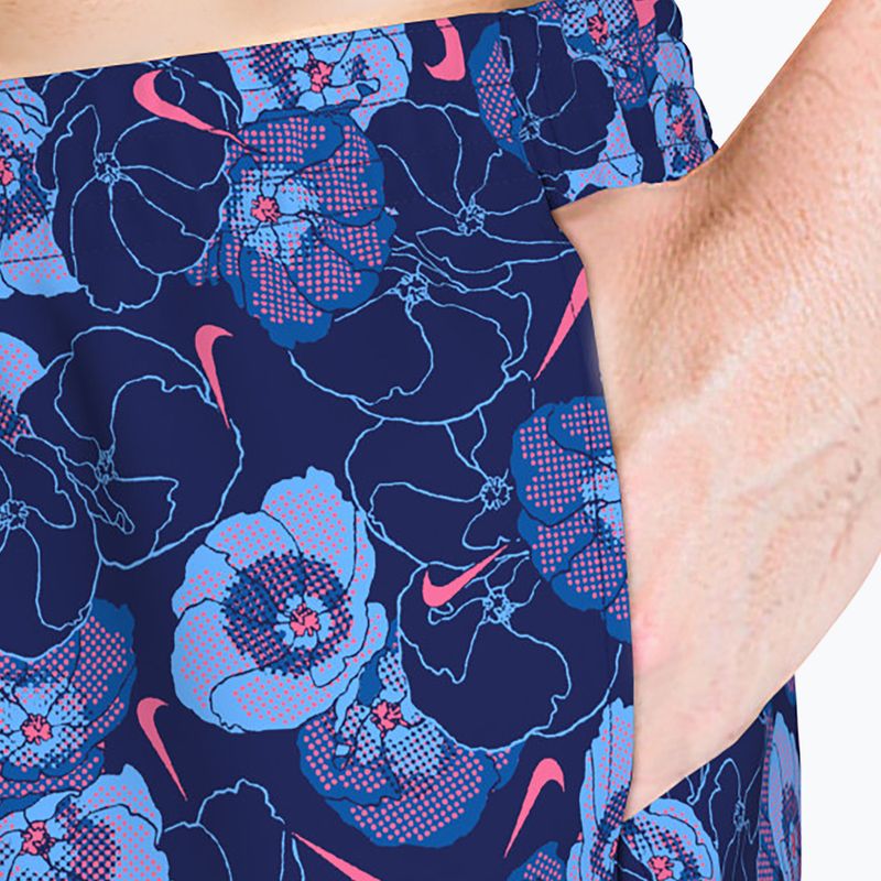 Vyriški maudymosi šortai Nike Multi Poppy Print 5" Volley midnight navy 5