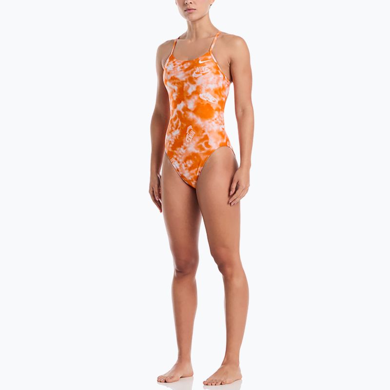 Moteriškas vientisas maudymosi kostiumėlis Nike Hydrastrong Cutout bright ceramic 2