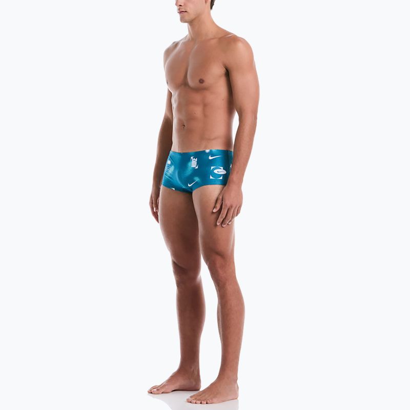 Vyriškos maudymosi glaudės Nike Hydrastrong Square Leg Brief Green Abyss 2