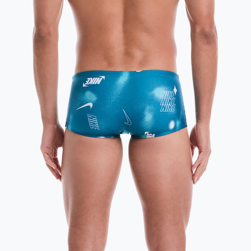 Vyriškos maudymosi glaudės Nike Hydrastrong Square Leg Brief Green Abyss 3