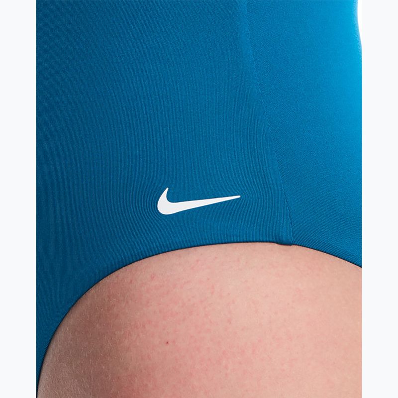 Moteriškas vientisas maudymosi kostiumėlis Nike Essential V-Neck green abyss 4