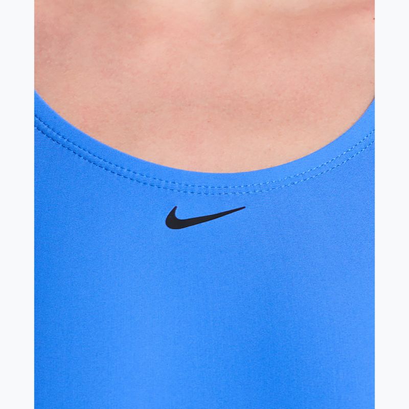 Moteriškas vientisas maudymosi kostiumėlis Nike Logo Tape Fastback blue crystal 4