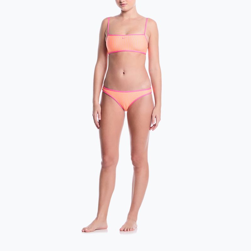Maudymosi kostiumėlio viršus Nike Ripple Texture Bralette Classic Bikini pink glow 2