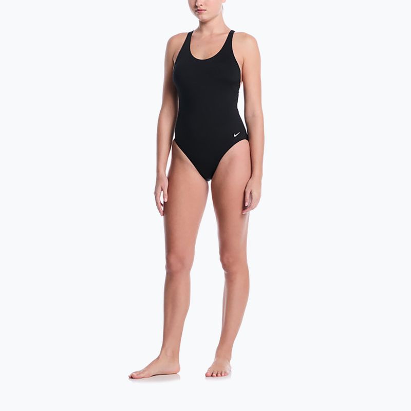 Moteriškas vientisas maudymosi kostiumėlis Nike Essential Scoop Neck black 2
