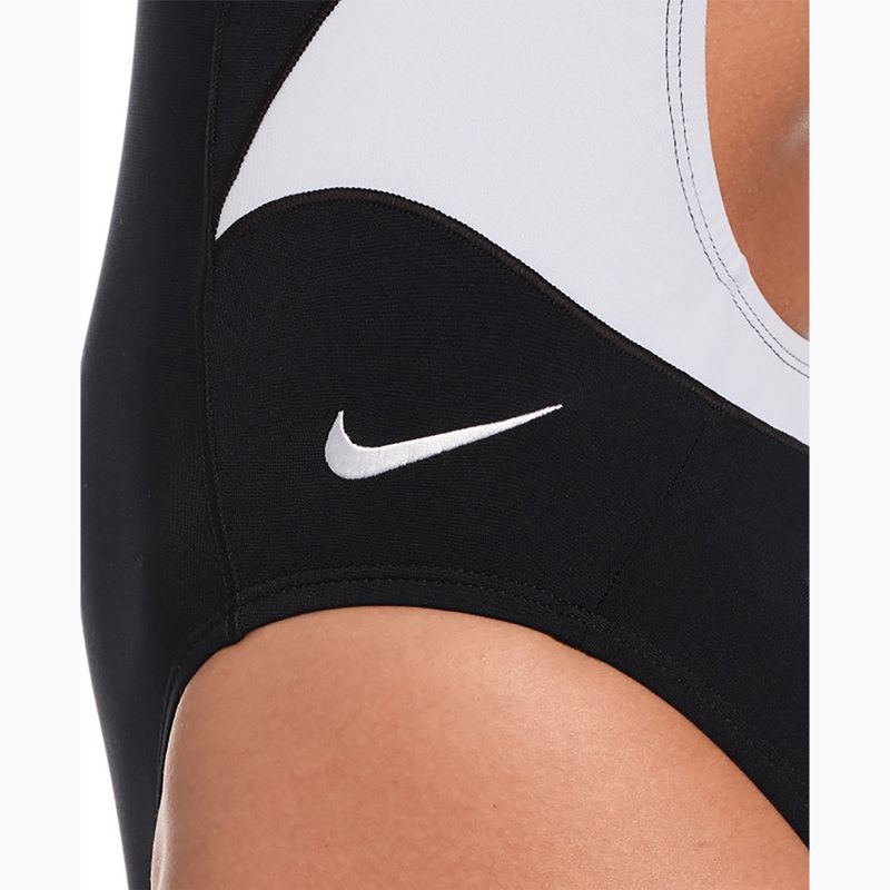 Moteriškas vientisas maudymosi kostiumėlis Nike Hydrastrong Fly black/white 4