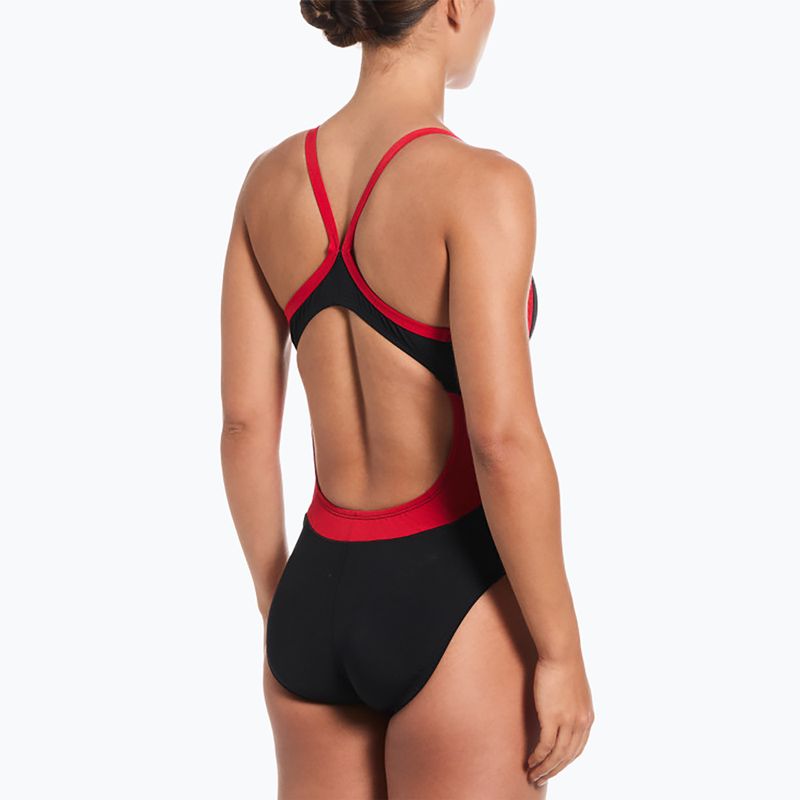 Moteriškas vientisas maudymosi kostiumėlis Nike Hydrastrong Fly university red 3