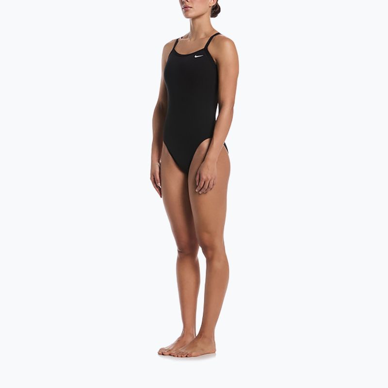 Moteriškas vientisas maudymosi kostiumėlis Nike Solid Racerback black 2