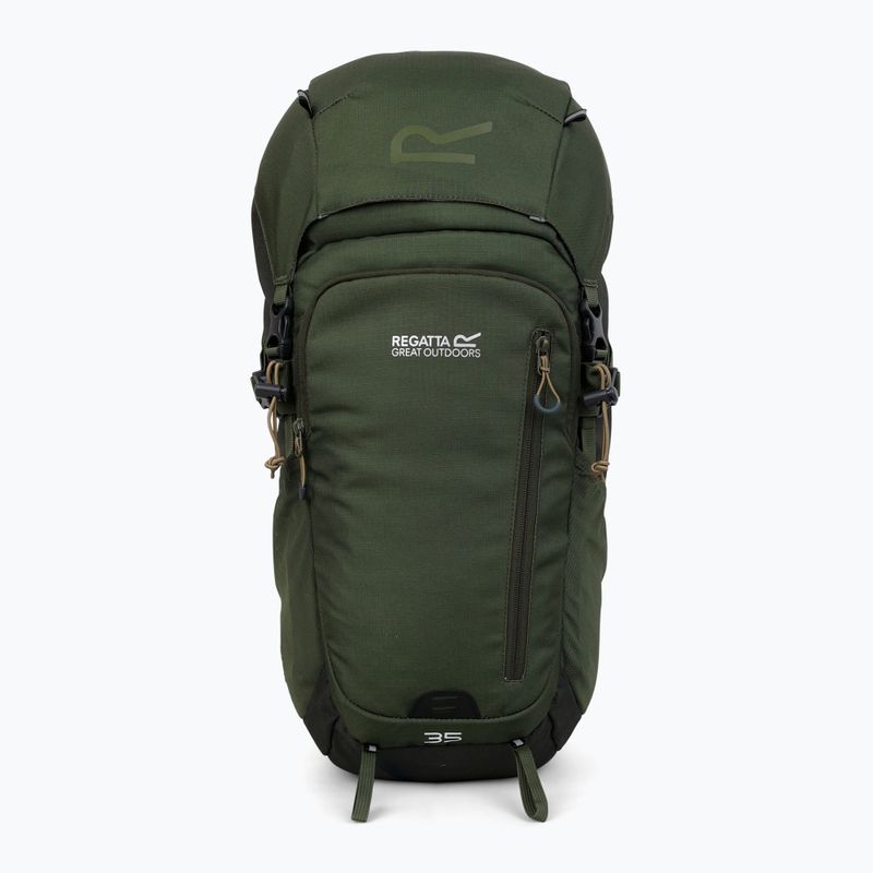 Žygio kuprinė REGATTA Highton V2 35 l dark khaki/four leaf clover