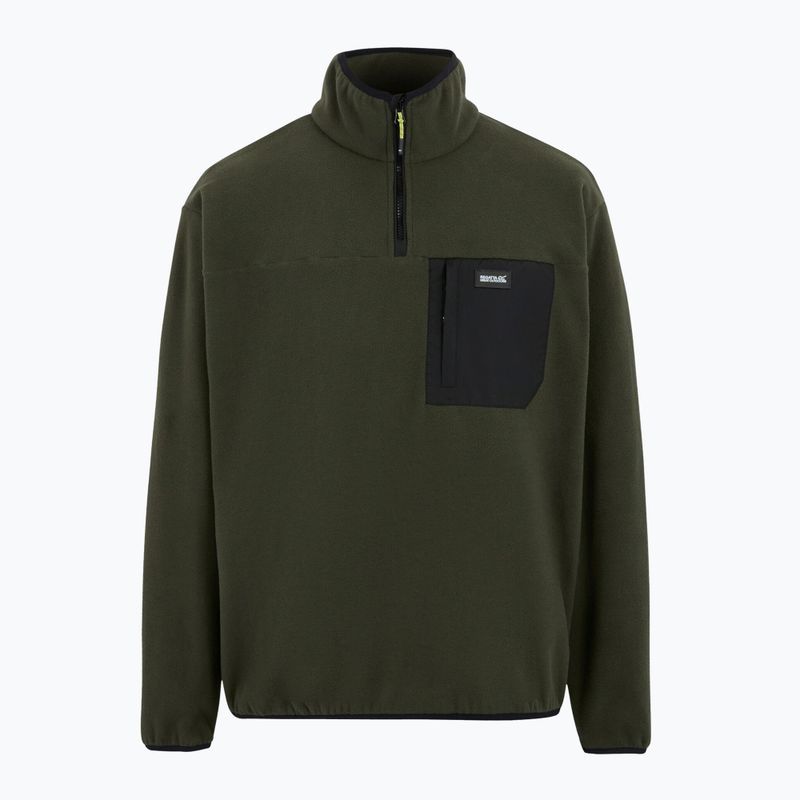 Vyriškas flisinis džemperis REGATTA Frankie Half Zip dark khaki 5