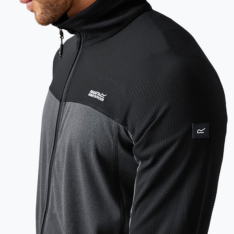 Vyriškas džemperis REGATT Highton Full Zip Midlayer ash/black 4