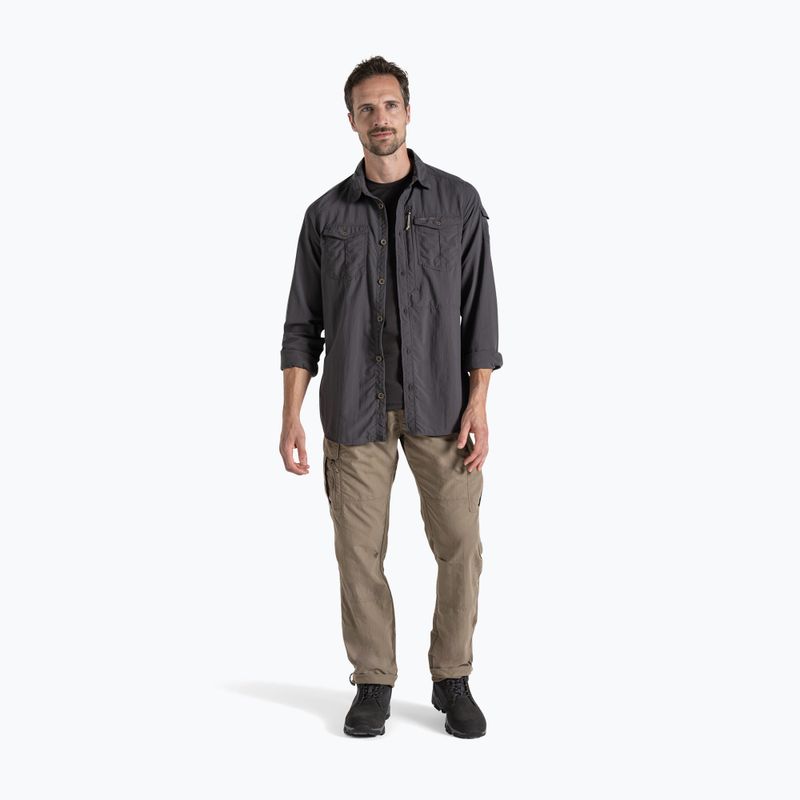 Vyriški marškiniai Craghoppers NosiLife Adventure Long Sleeved Shirt III black pepper 2