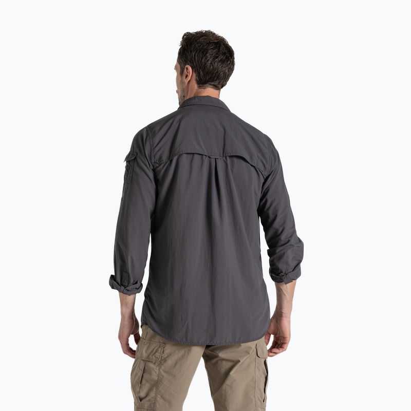 Vyriški marškiniai Craghoppers NosiLife Adventure Long Sleeved Shirt III black pepper 3