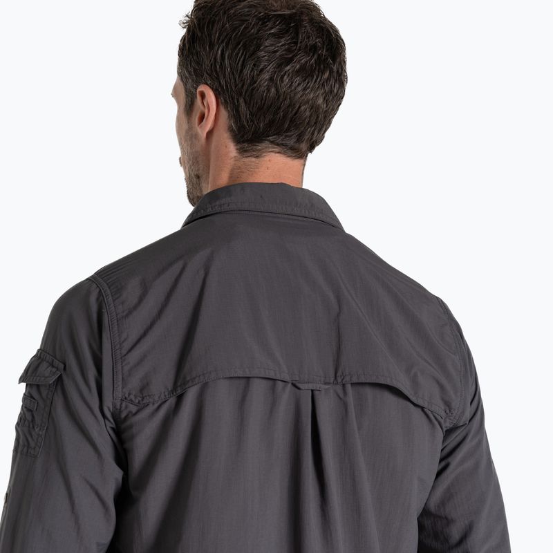 Vyriški marškiniai Craghoppers NosiLife Adventure Long Sleeved Shirt III black pepper 5