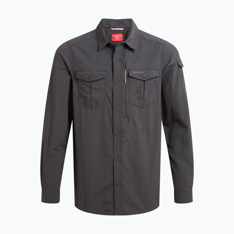 Vyriški marškiniai Craghoppers NosiLife Adventure Long Sleeved Shirt III black pepper 8