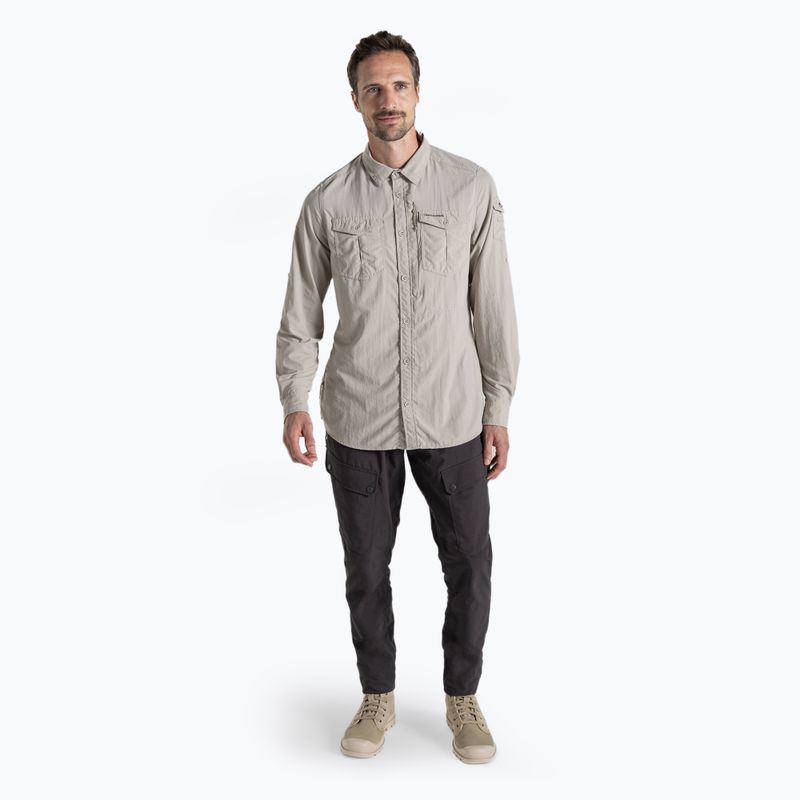 Vyriški marškinėliai Craghoppers NosiLife Adventure Long Sleeved Shirt III parchment 2