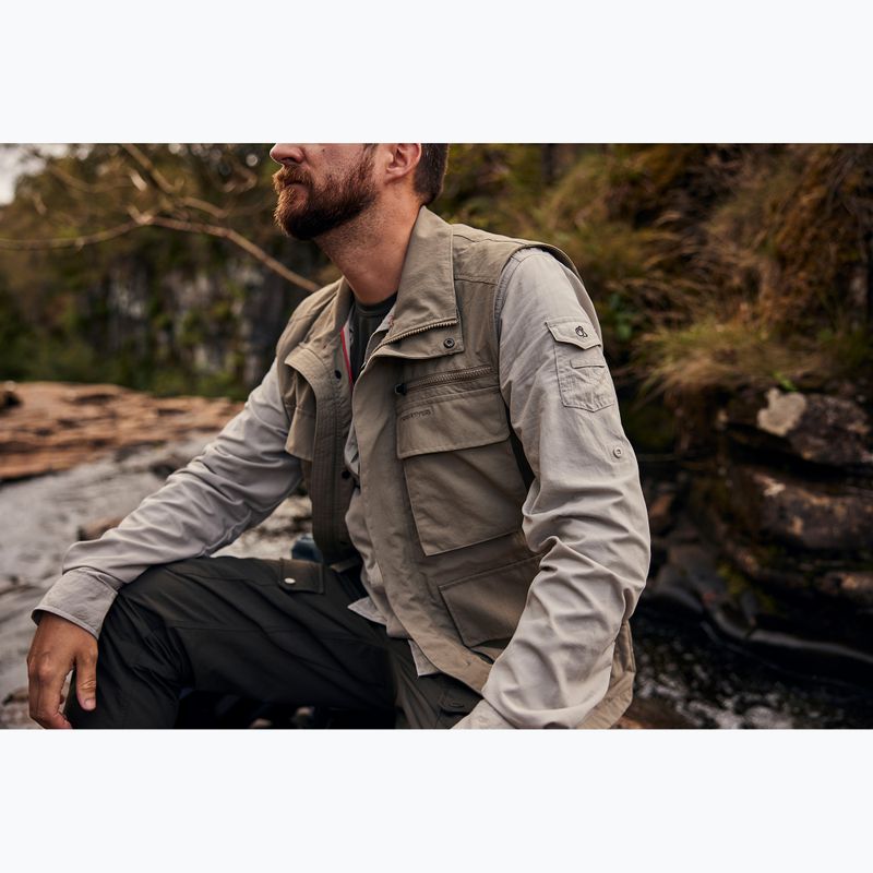 Vyriški marškinėliai Craghoppers NosiLife Adventure Long Sleeved Shirt III parchment 7