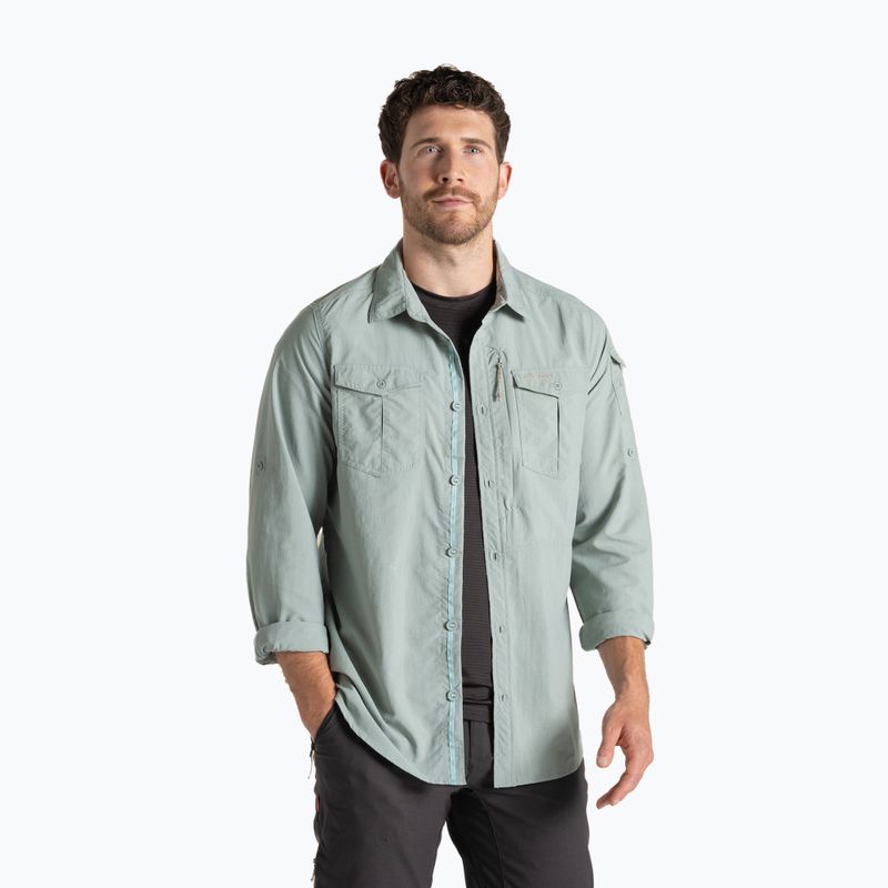 Vyriški marškiniai Craghoppers NosiLife Adventure Long Sleeved Shirt III lichen green