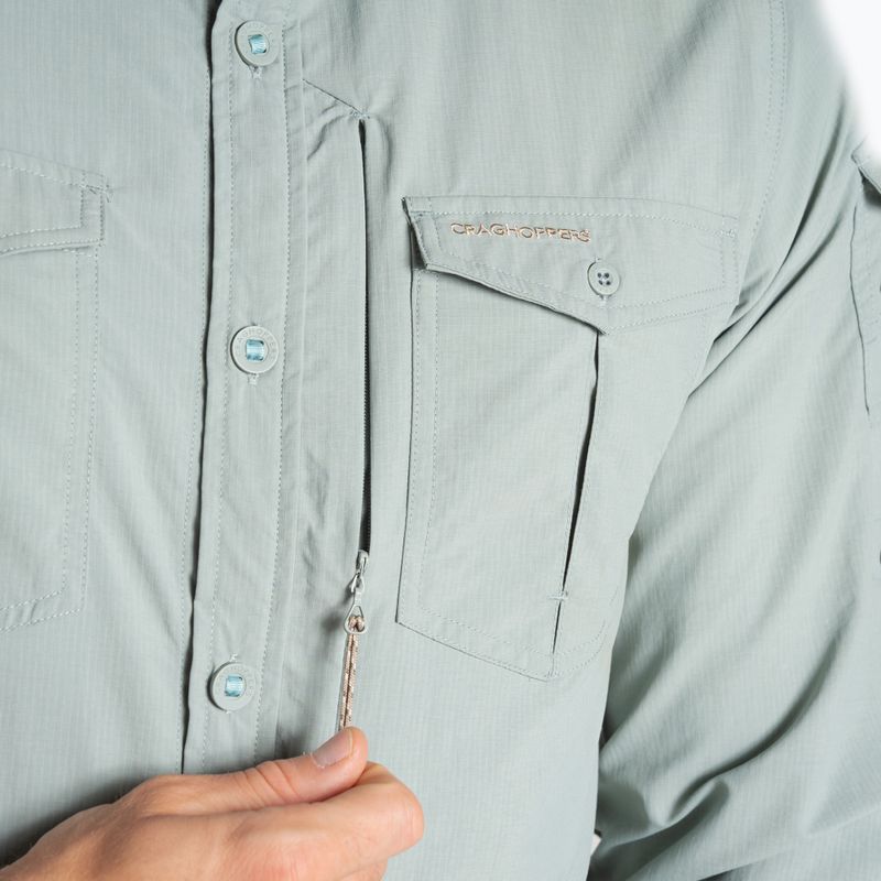 Vyriški marškiniai Craghoppers NosiLife Adventure Long Sleeved Shirt III lichen green 5