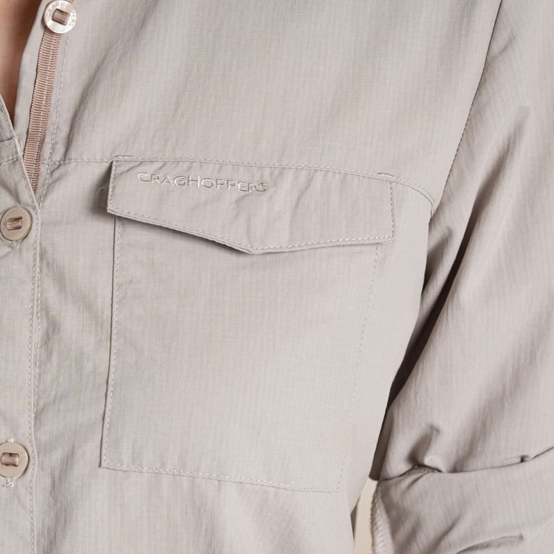 Moteriški marškiniai Craghoppers NosiLife Adventure Long Sleeved Shirt III soft mushroom 7
