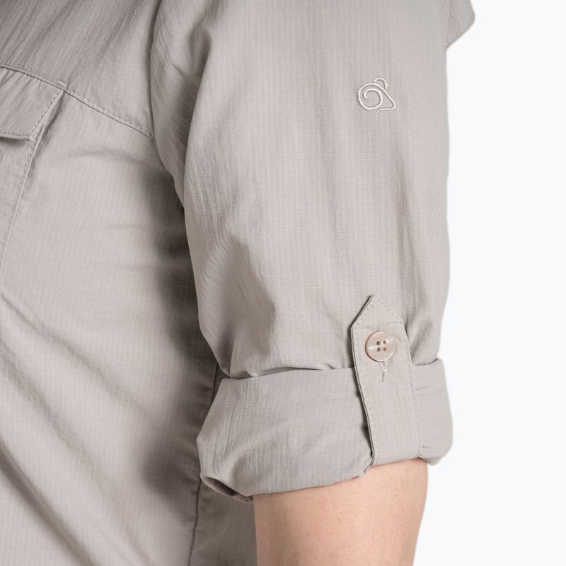 Moteriški marškiniai Craghoppers NosiLife Adventure Long Sleeved Shirt III soft mushroom 8