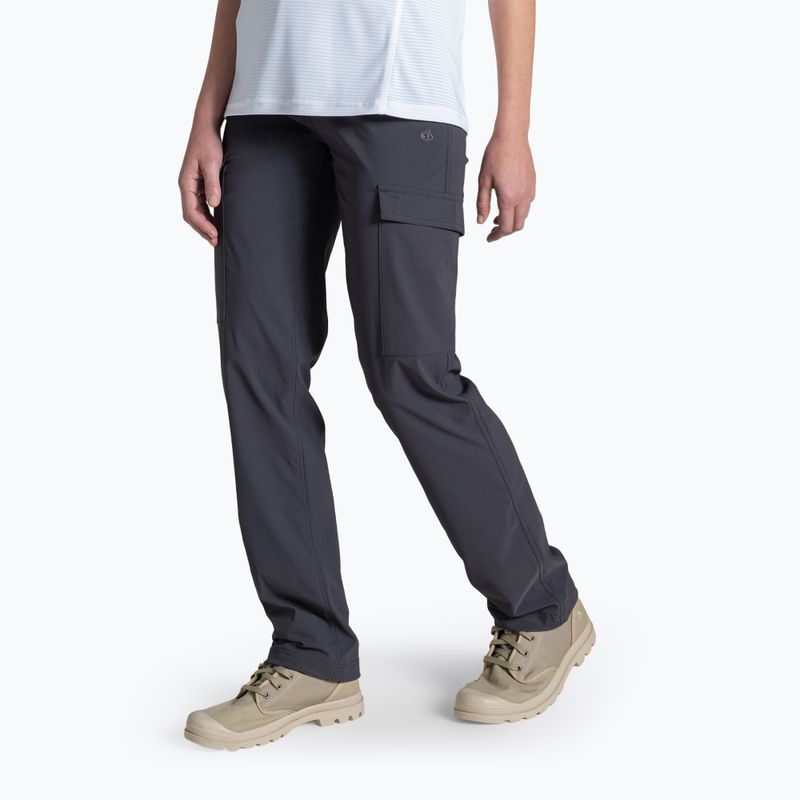 Moteriškos žygio kelnės Craghoppers NosiLife Rif Stretch Cargo dark iron 4