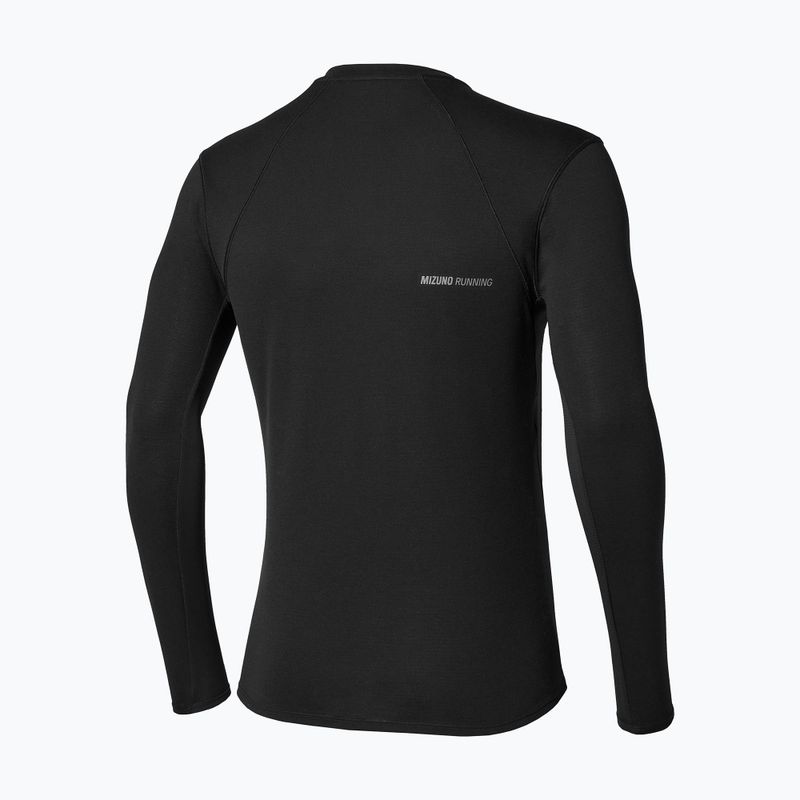 Vyriški bėgimo marškinėliai su ilgomis rankovėmis Mizuno Tech Thermal Charge Breath Thermo Long Sleeve Tee black 2