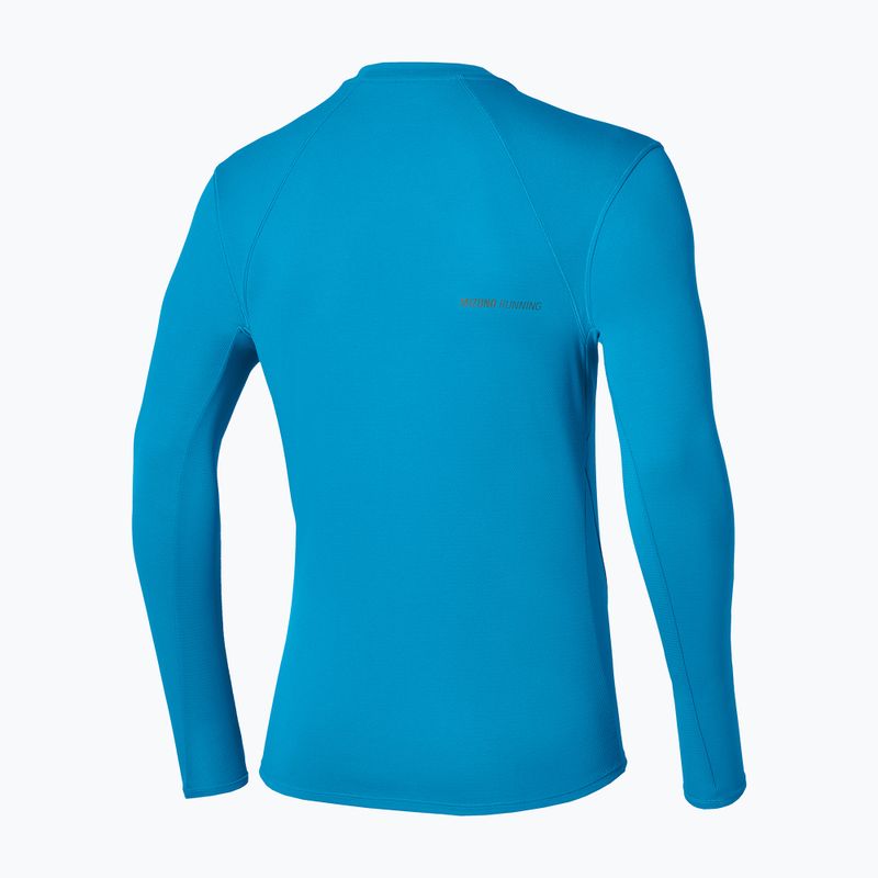 Vyriški bėgimo marškinėliai su ilgomis rankovėmis Mizuno Tech Thermal Charge Breath Thermo Long Sleeve Tee blue jewel 2