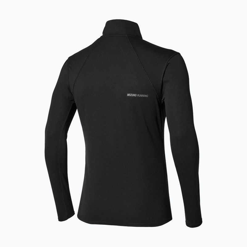 Vyriški bėgimo marškinėliai su ilgomis rankovėmis Mizuno Tech Thermal Charge Breath Thermo Half Zip Long Sleeve Tee black 2