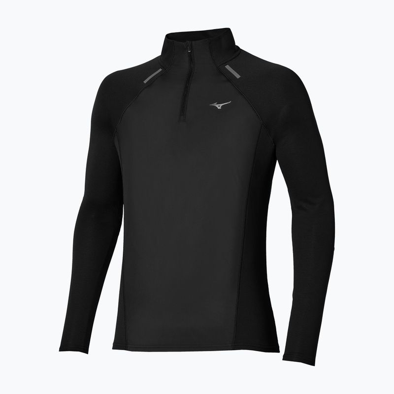 Vyriški bėgimo marškinėliai su ilgomis rankovėmis Mizuno Active Dryaeroflow Hybrid Long Sleeve Top Black