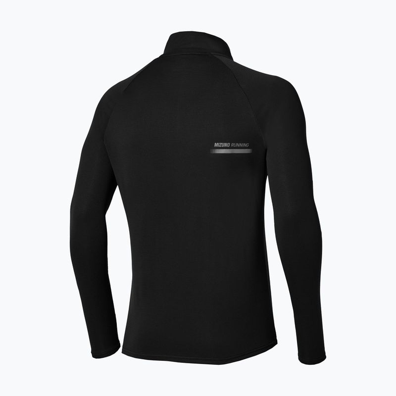 Vyriški bėgimo marškinėliai su ilgomis rankovėmis Mizuno Active Dryaeroflow Hybrid Long Sleeve Top Black 2
