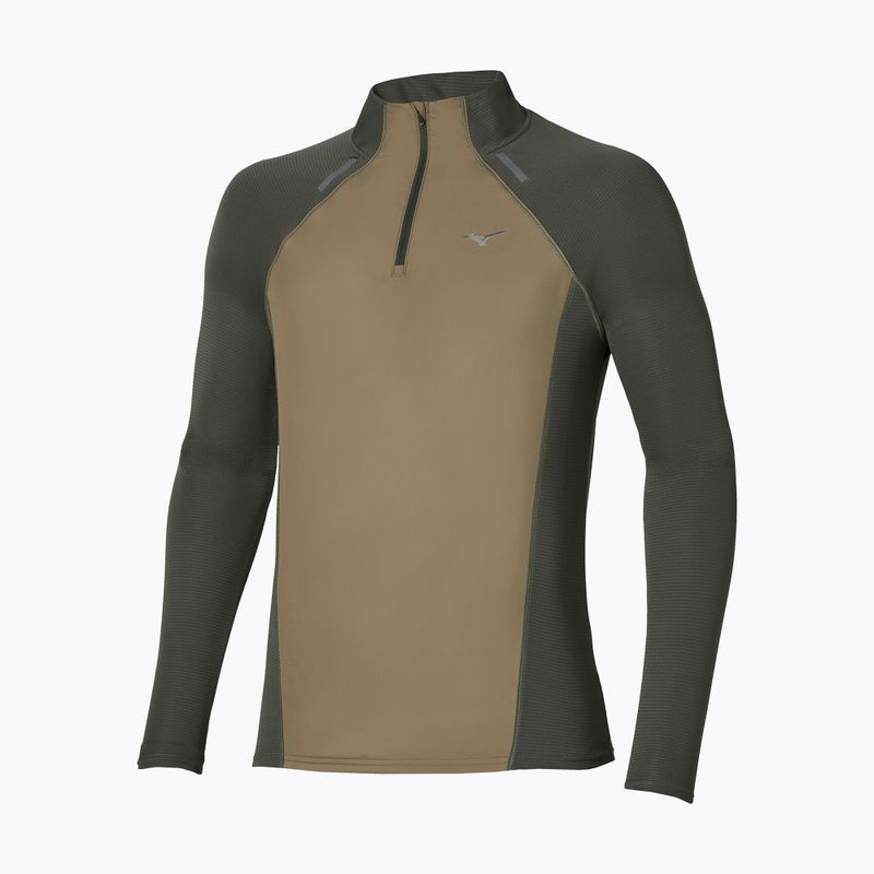 Vyriški bėgimo marškinėliai su ilgomis rankovėmis Mizuno Active Dryaeroflow Hybrid Long Sleeve Top Forest Night