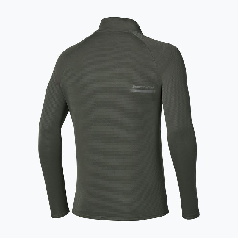 Vyriški bėgimo marškinėliai su ilgomis rankovėmis Mizuno Active Dryaeroflow Hybrid Long Sleeve Top Forest Night 2