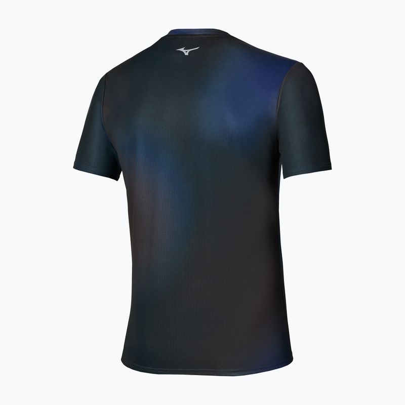 Vyriški bėgimo marškinėliai Mizuno Core Graphic Short Sleeve black/blue 2