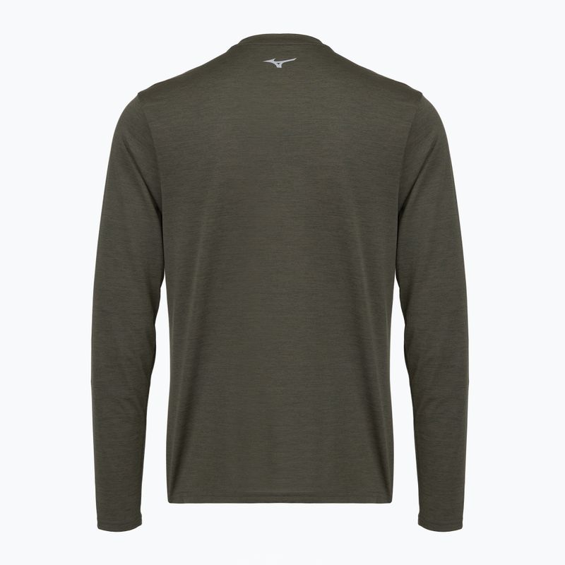 Vyriškas bėgimo džemperis Mizuno Core Impulse Half Zip Long Sleeve Tee forest night 2