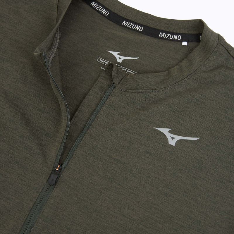 Vyriškas bėgimo džemperis Mizuno Core Impulse Half Zip Long Sleeve Tee forest night 3