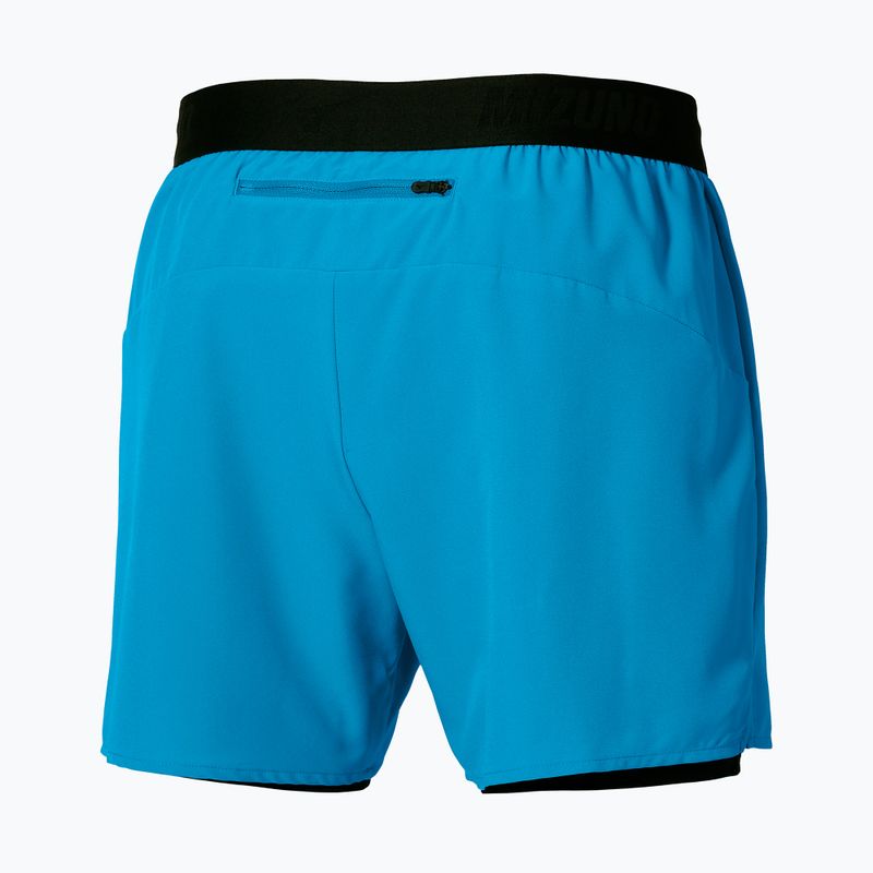 Vyriški bėgimo šortai Mizuno Core 5.5 Inches 2In1 blue jewel 2