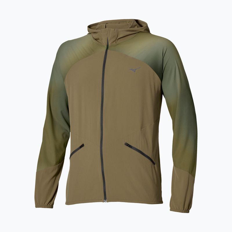 Vyriška bėgimo striukė Mizuno Active Alpha Hooded Jacket martini olive